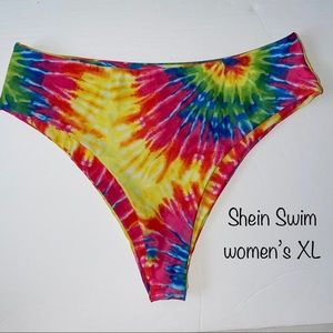 Like new XL SHEIN tie-dye bikini bottoms
